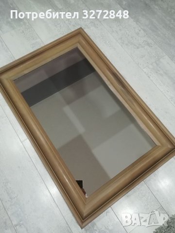 Огледало в дървена рамка- 90/60/5см, снимка 5 - Огледала - 39828989