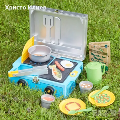 Дървена кухня комплект за пикник Melissa & Doug с аксесоари в куфарче, снимка 5 - Образователни игри - 48962701