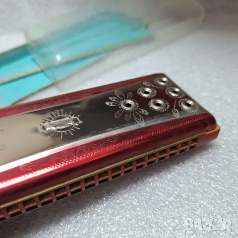 Перфектна! Голяма Хармоника "Weltmeister"/Vermona/, Германия, метална, двустранна, 1930-те години, снимка 8 - Антикварни и старинни предмети - 48807486