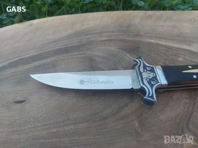 Сгъваем джобен нож Columbia pocket knife с дръжка от дърво, снимка 6 - Ножове - 49230628