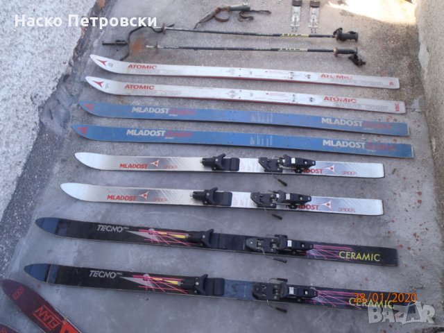 Ски, ски обувки, автомати, щеки и ремъци – перфектно запазени., снимка 3 - Зимни спортове - 28335221