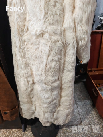 Дълго дамско палто естествен косъм , снимка 15 - Палта, манта - 53166415