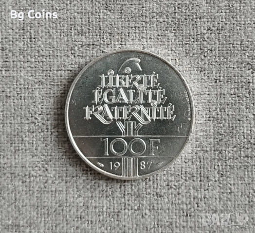 100 франка 1987 Юбилейни , снимка 2 - Нумизматика и бонистика - 51832022