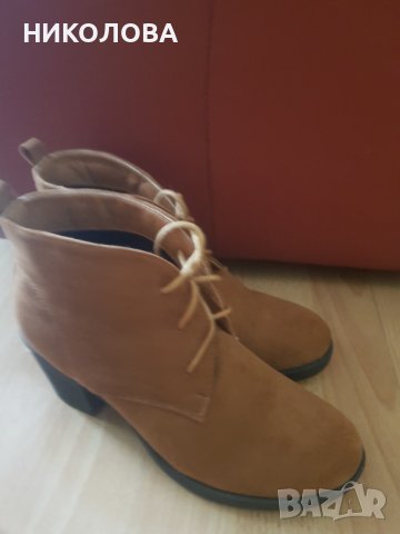 ДАМСКИ ВЕЛУРЕНИ БОТИ  N=39, снимка 4 - Дамски боти - 39451269