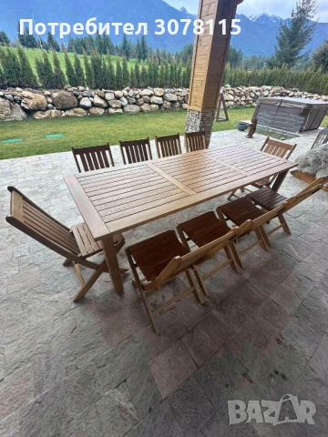 Дървен трапезна маса за 8/10 стола
