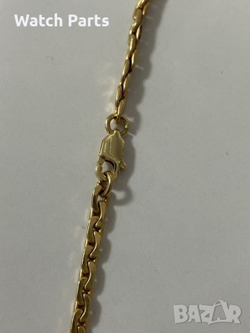 Позлатен синджир със златна закопчалка 585, снимка 2 - Колиета, медальони, синджири - 43113088
