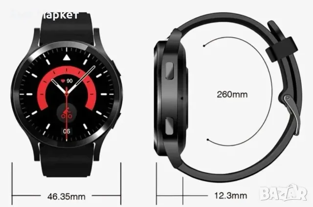 Спортен смарт часовник Watch F8,пълен сензорен екран,спорт,фитнес, силикон Bluetooth, снимка 3 - Смарт часовници - 49392637