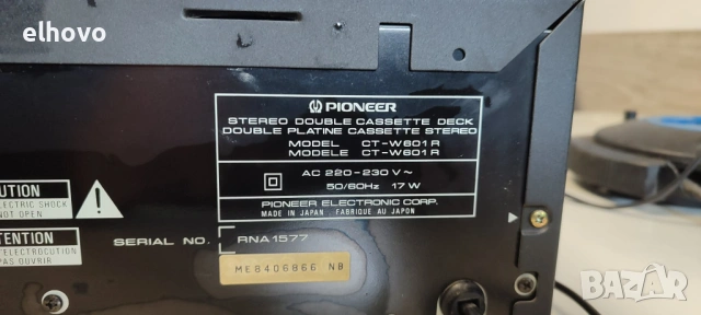 Дек Pioneer CT-W601R, снимка 6 - Декове - 53519270