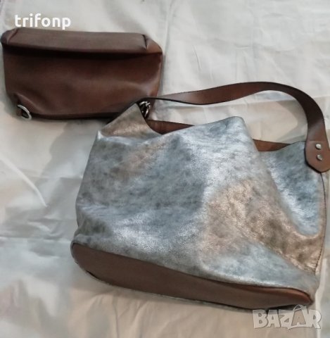 Сребриста малка чанта, снимка 2 - Чанти - 32332288