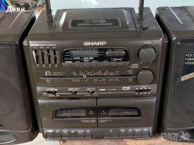 Sharp CD 555h ретро касетофон, снимка 5 - Радиокасетофони, транзистори - 51118099
