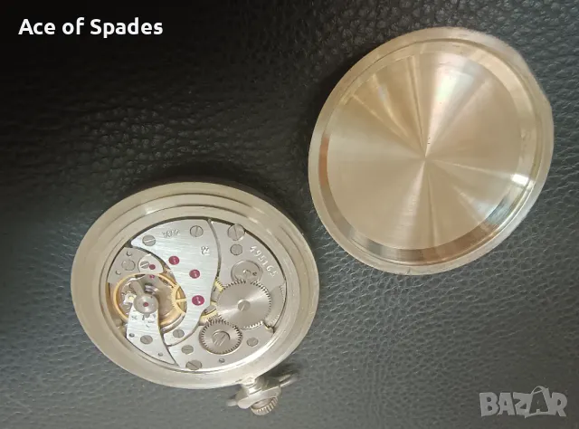 Като нов Джобен Часовник Молния Кораб Сделано в СССР Работещ , снимка 8 - Антикварни и старинни предмети - 47595165