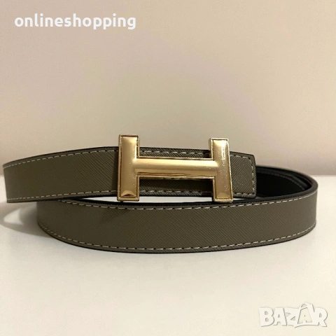 **НОВИ** стилни ДВУЛИЦЕВИ колани Hermes, опаковани в подаръчна кутия, снимка 5 - Колани - 53115538