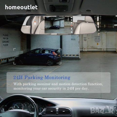 ПРОМОЦИЯ Огледална камера за автомобил с предна и задна камера – Full HD 1080P - X001L8V2J1, снимка 2 - Аксесоари и консумативи - 51961801