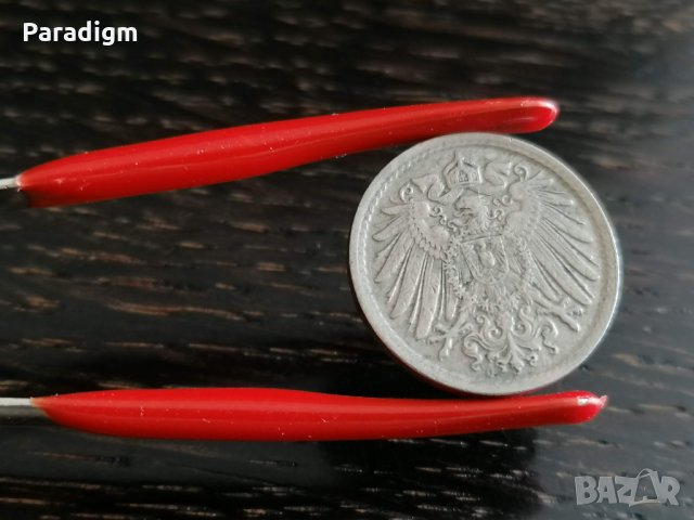 Райх монета - Германия - 5 пфенига | 1915г.; серия D, снимка 2 - Нумизматика и бонистика - 26206444