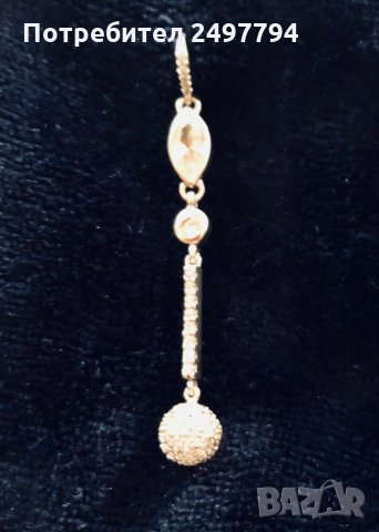 Сребърни обеци с циркони, снимка 2 - Обеци - 27625578