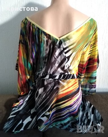 Многоцветна ефирна туника, М, снимка 2 - Туники - 33383368