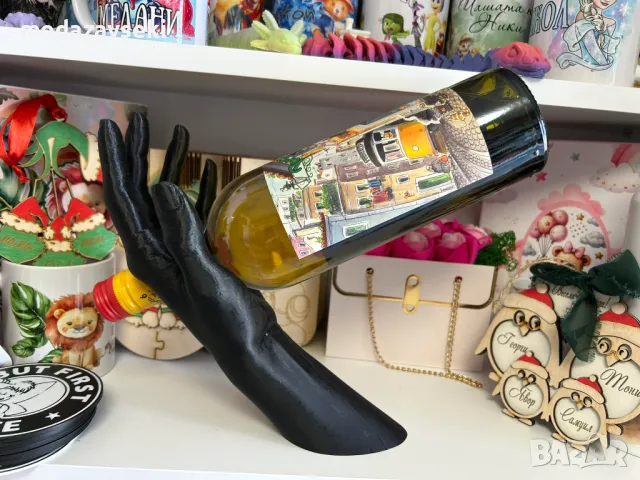 3Д принтирана поставка за вино - ръка, снимка 3 - Подаръци за мъже - 47839256