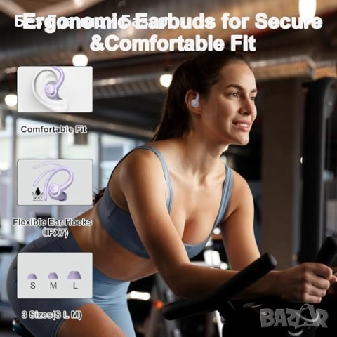 Нови Безжични слушалки за бягане с микрофон, ENC шумопотискане, LED дисплей, снимка 4 - Bluetooth слушалки - 52776100