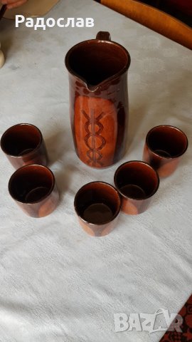 Комплект керамичен кана чаши , снимка 7 - Чаши - 33339276