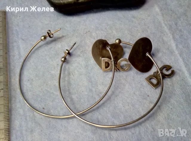 D&G Стилни СРЕБЪРНИ ОБЕЦИ със СЪРЧИЦА СРЕБРО 925 БУТИКОВ АРТ МОДЕЛ ДОЛЧЕ и ГАБАНА 49616, снимка 11 - Обеци - 49379301