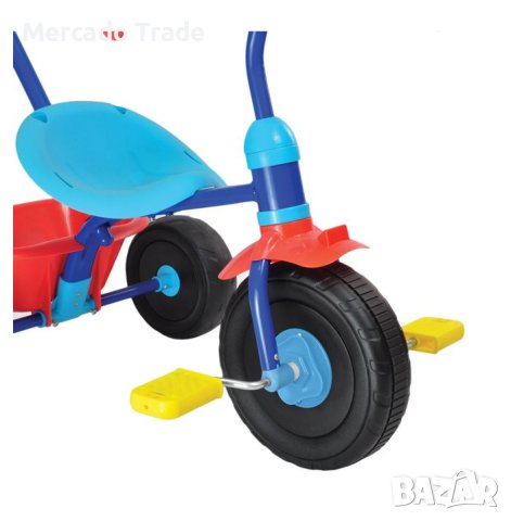 Триколка Mercado Trade, С дръжка, 2 в 1, За деца, Син, снимка 3 - Детски велосипеди, триколки и коли - 40720472