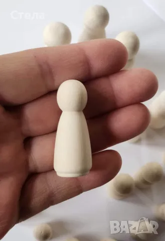 Кутия дървени конусовидни кукли 52бр, снимка 5 - Статуетки - 48085434