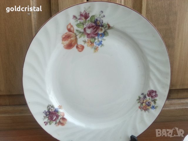 Стар български порцелан чинии плитки, снимка 7 - Антикварни и старинни предмети - 35848994