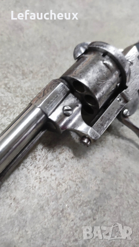 Антика Уникат Лефуше Револвер 7 кал., снимка 5 - Антикварни и старинни предмети - 53219284