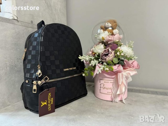 Дамска Черна раница Louis Vuitton код SS230, снимка 3 - Раници - 34726446