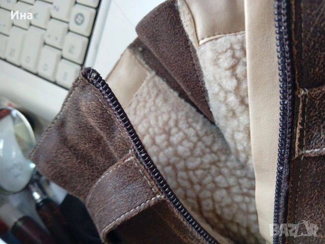 Тъмнокафяви ботуши на DOLCIR /холандска марка/ н.40 естествена кожа,, снимка 4 - Дамски ботуши - 53489619