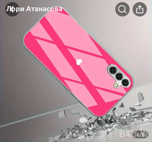 Топъл и елегантен сърцевиден, модерен и нов електроплакиран стъклен кейс за Galaxy А 56, снимка 4 - Калъфи, кейсове - 53562489