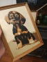 Лот картини ръсувани върху дърво с дървена рамка , снимка 4