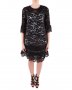 НОВА! Twinset Lace Black Dress Luxury Exclusive Collection Дамска Дантелена Рокля Размер 38, снимка 1