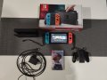 Конзола Nintendo Switch 32 GB с чифт джой-кони - сини/червени и 2 игри FIFA 22., снимка 7