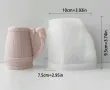 3d голяма чаша халба буре силиконов молд форма фондан гипс смола, снимка 3