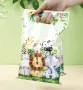 10 бр Торбички Зоо Диви животни джунгла слон лъв хипо за сладки подарък рожден ден парти, снимка 3
