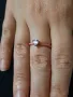 Сребърен пръстен с камък "сърце", снимка 4