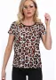 Дамска блуза с къс ръкав с леопардов принт MP13447, снимка 2