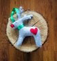 Коледна декорация / Коледна играчка за елха от филц ръчна изработка елен, снимка 4
