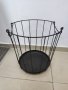 Метален кош с дръжки за дърва,декорация, снимка 2