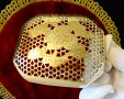 Старинно бронзово кандило,кадило,тамянник,ажур,цветя. , снимка 5