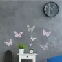 Стикери за стена, Пеперуди, Лилави/ сребристи, 25x25 см, снимка 2