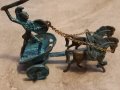 мини бронзова статуетка римска колесница , снимка 4