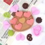 6 бр сърце сърца резци резец с печат печати с релеф щампа за сладки бисквитки тесто фондан Валентин, снимка 2