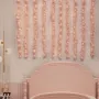 GUOCHENG Cherry Blossom Curtain Lights, 10 х 1 м висящи гирлянди, дистанционно, USB, розови, снимка 3