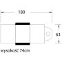 Фиксирана кушетка A 202 180 х 63/83 х 74 см - сива/бяла, снимка 4