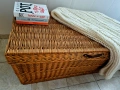 Автентичен голям плетен сандък - ретро стил, снимка 5