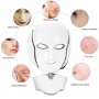 Козметична LED маска за лице и шия, светлинна, фотодинамична терапия, снимка 5