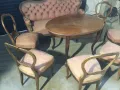Гарнитура - канапе, 6 стола и маса. Викторианска., снимка 2