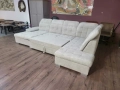 ПРОМОЦИЯ!!!Бежов П-образен ъглов диван от плат рипсено кадифе Nixon, снимка 9